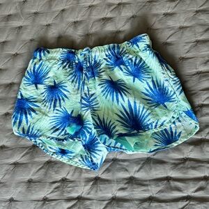 Vineyard Vines Electric Palm Print Linen Short, EUC, Size Medium